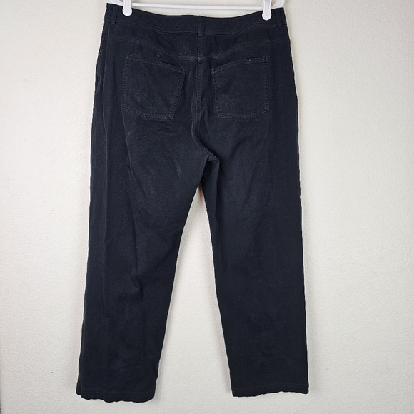 St. John Sport Marie Gray Black Straight Leg High Rise Pants Size 14 - Picture 3 of 10